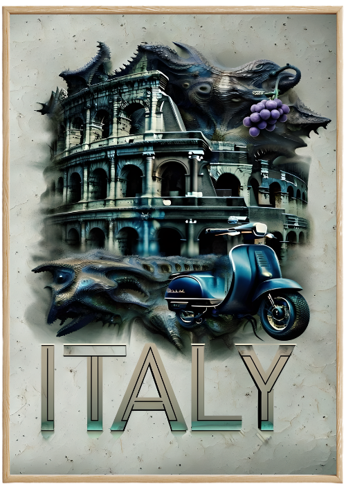 Plakat Włochy Nowocześnie Kompozycja1