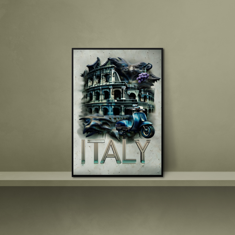 Plakat Włochy Nowocześnie Kompozycja3