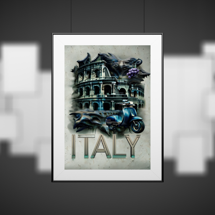 Plakat Włochy Nowocześnie Kompozycja4