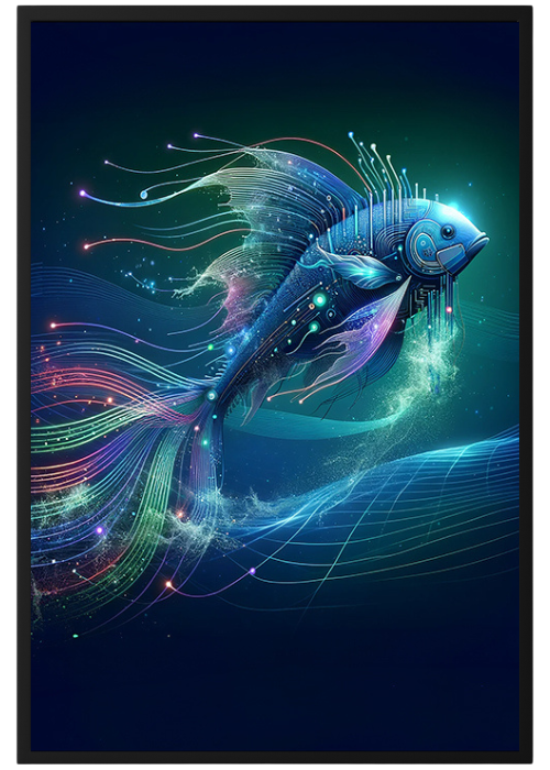 Plakat Cyber Ryba Kompozycja1