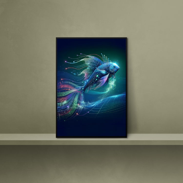 Plakat Cyber Ryba Kompozycja2