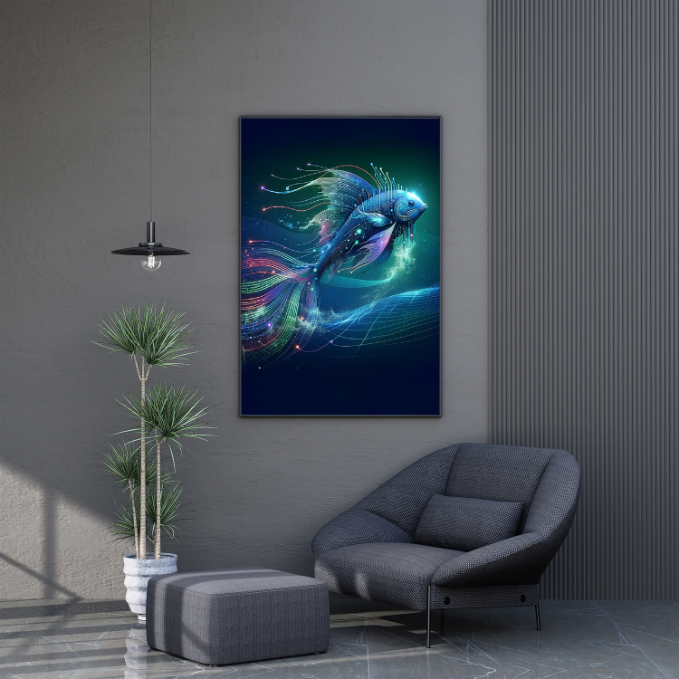 Plakat Cyber Ryba Kompozycja3
