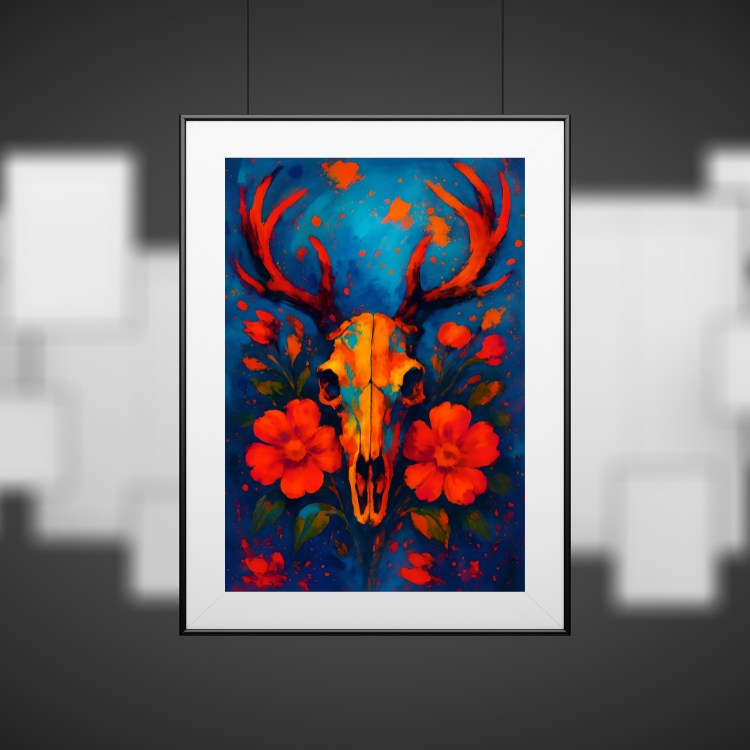 Plakat Czaszka Jelenia Kompozycja2