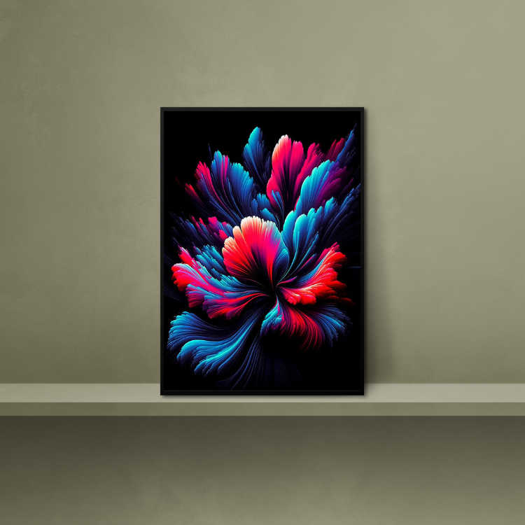 Plakat Dyfuzja Kolorów Czerwień Kompozycja2