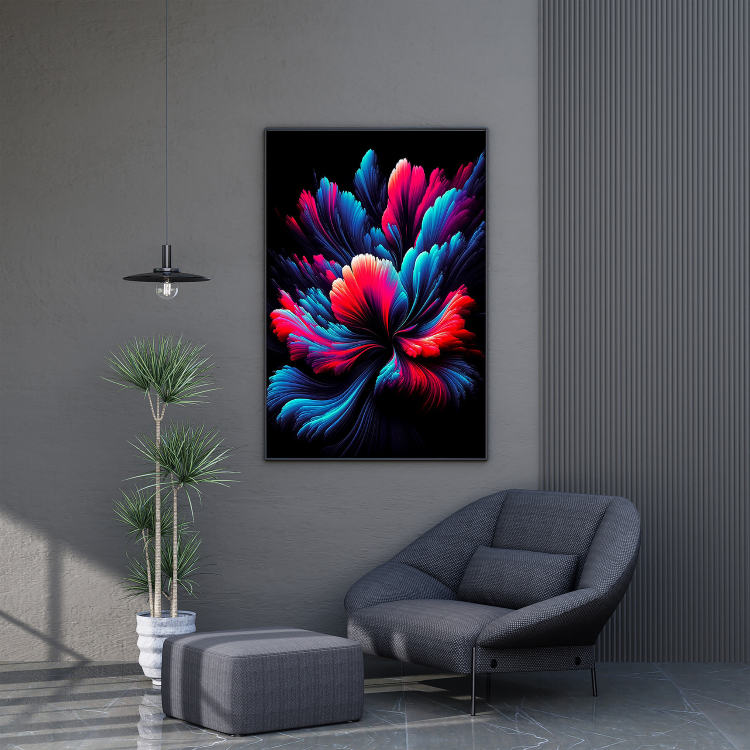 Plakat Dyfuzja Kolorów Czerwień Kompozycja3