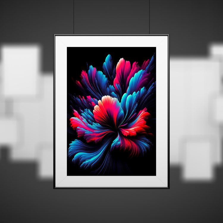 Plakat Dyfuzja Kolorów Czerwień Kompozycja4