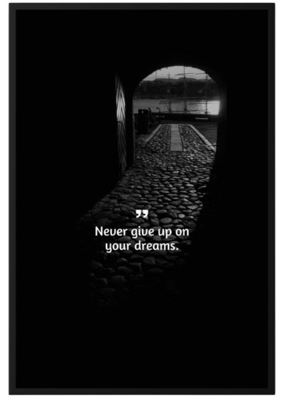 Plakat Never Give Up