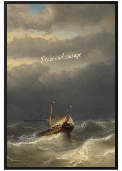 Plakat Peace And Courage