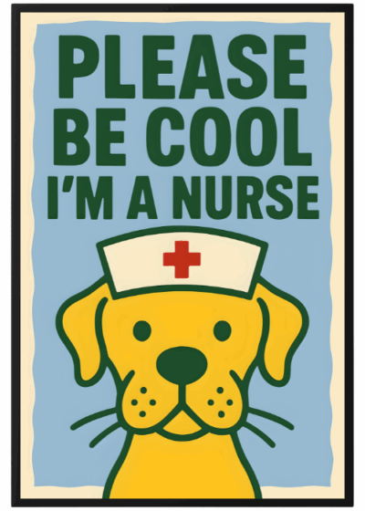 Plakat Pies Pielęgniarka