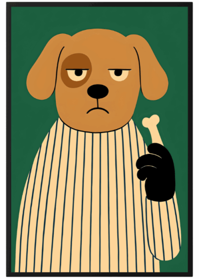 Plakat Pies Z Kością