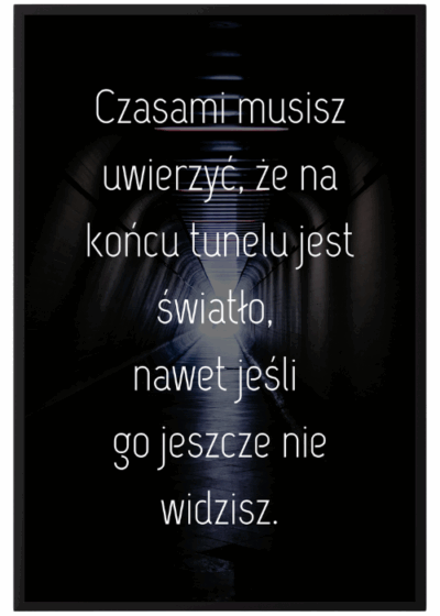 Plakat Światełko W Tunelu