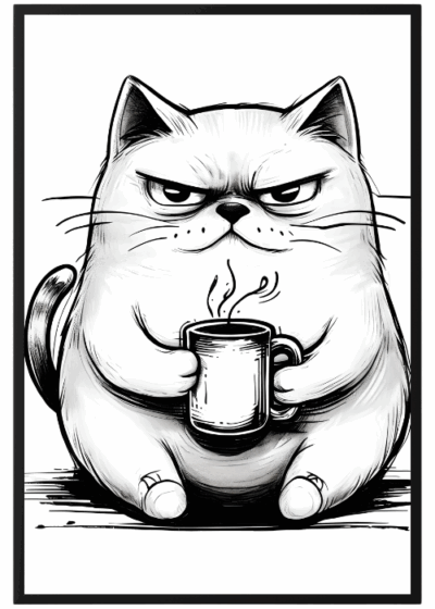 Plakat Zrzędliwy Kot