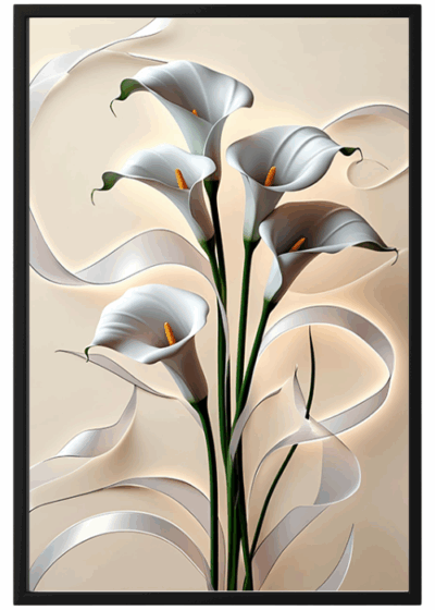 Plakat Białe Lilie