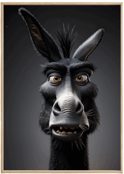 Plakat Czarny Osioł