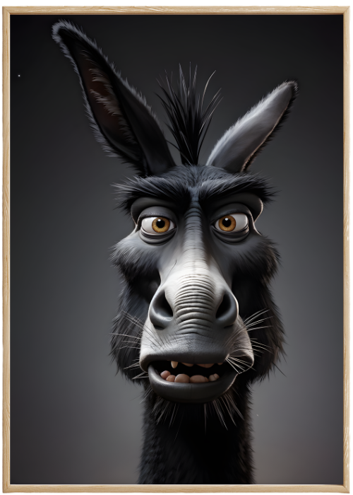 Plakat Czarny Osioł