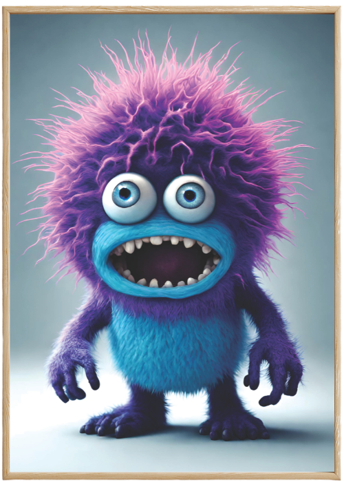 Plakat Futrzasty Stwór Kompozycja1