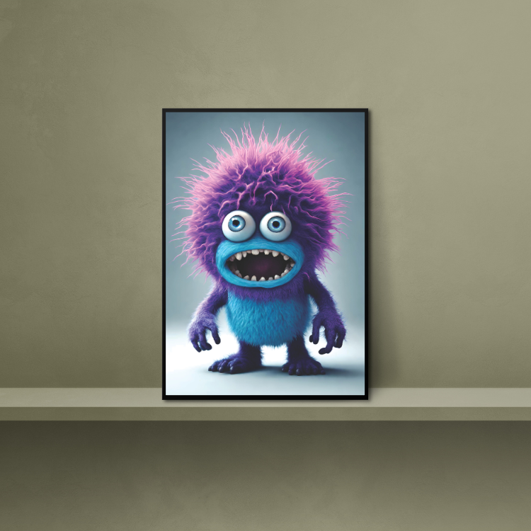 Plakat Futrzasty Stwór Kompozycja2