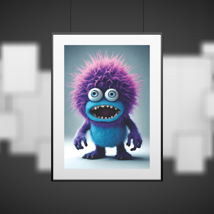 Plakat Futrzasty Stwór Kompozycja3