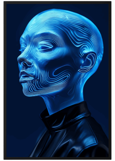 Plakat Hologramowa Głowa