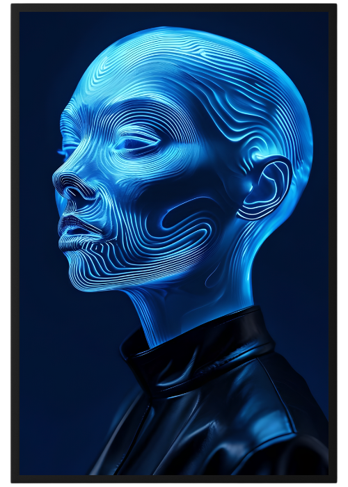 Plakat Hologramowa Głowa