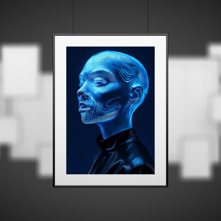 Plakat Hologramowa Głowa Kompozycja2