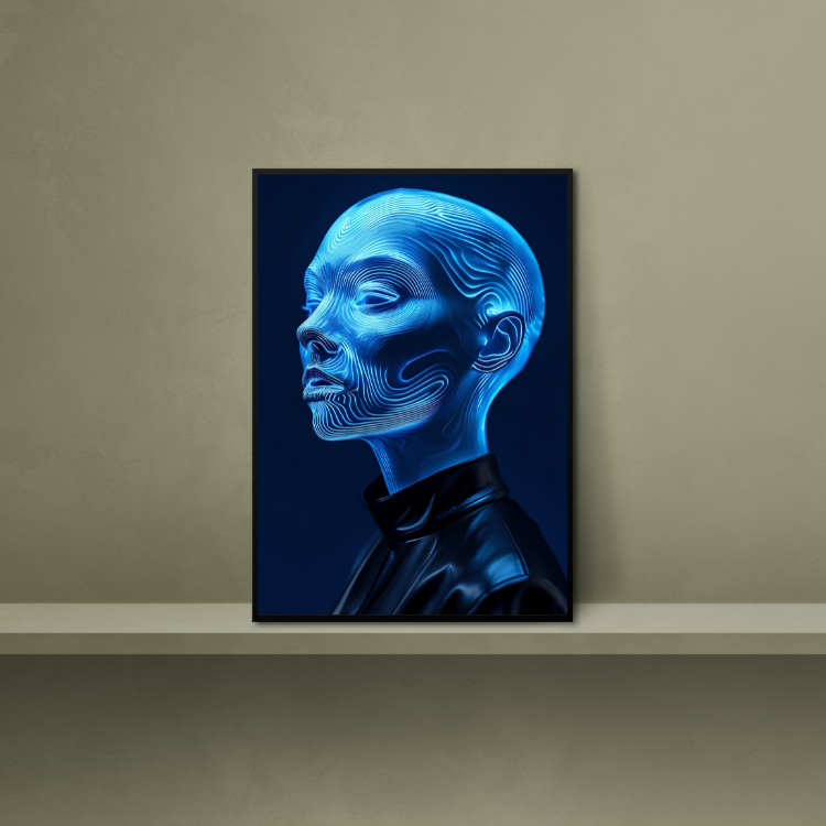 Plakat Hologramowa Głowa Kompozycja3