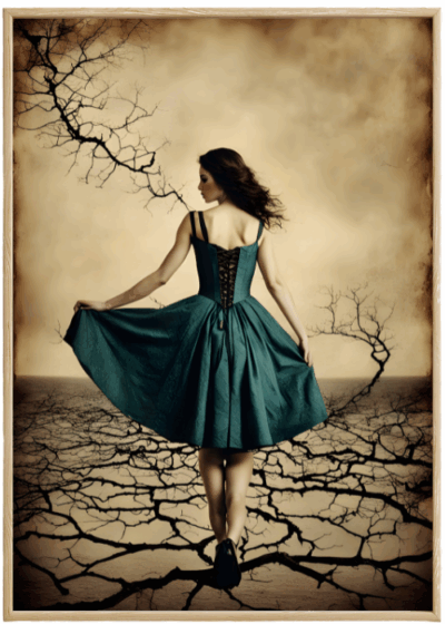 Plakat Kobieta Na Pustyni