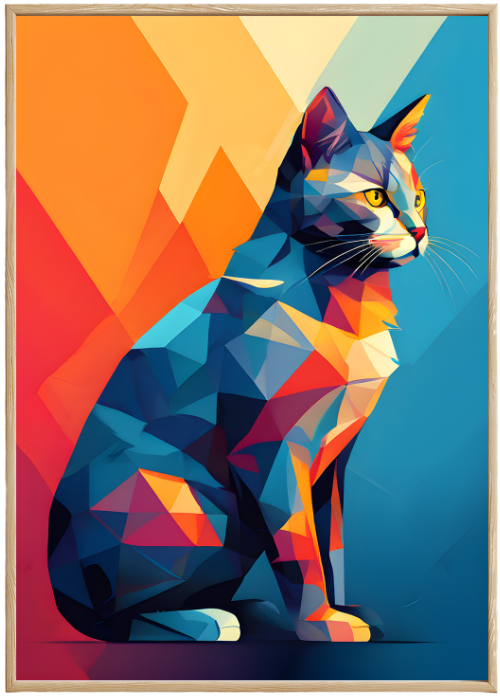 Plakat Kociak Kolorowy