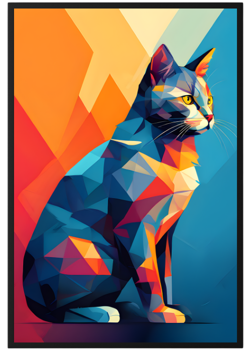 Plakat Kociak Kolorowy Kompozycja1