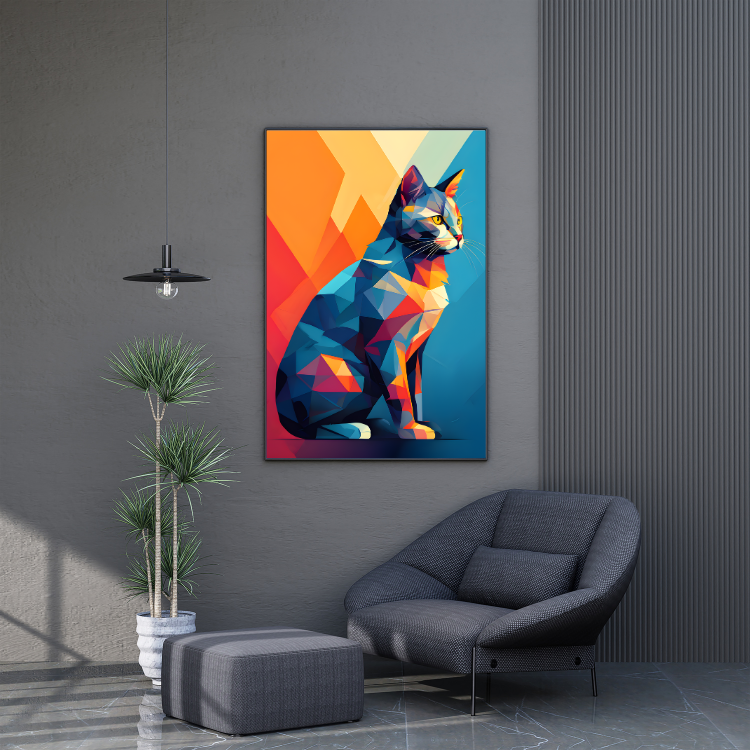 Plakat Kociak Kolorowy Kompozycja2