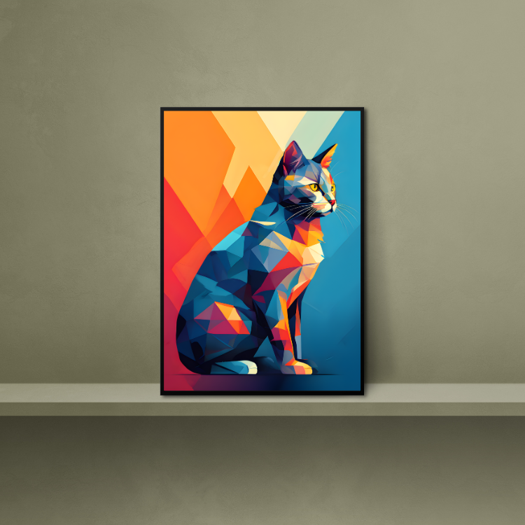 Plakat Kociak Kolorowy Kompozycja3