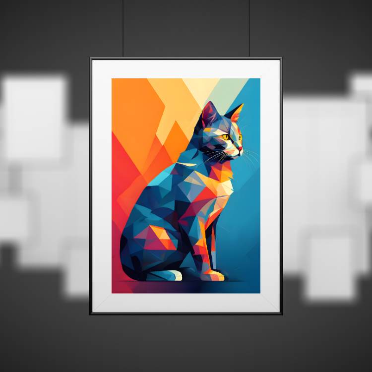 Plakat Kociak Kolorowy Kompozycja4