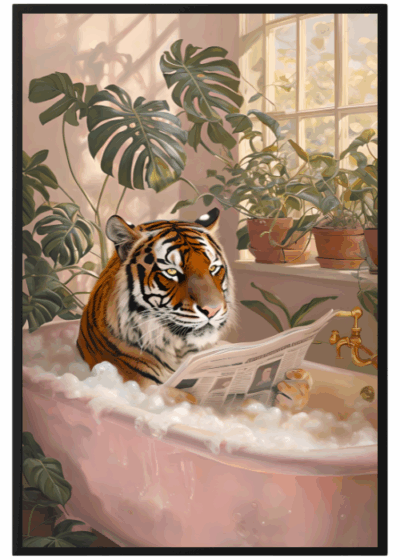 Plakat Lew W Kąpieli