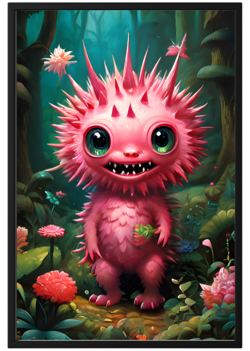 Plakat Różowy Potworek Kompozycja1