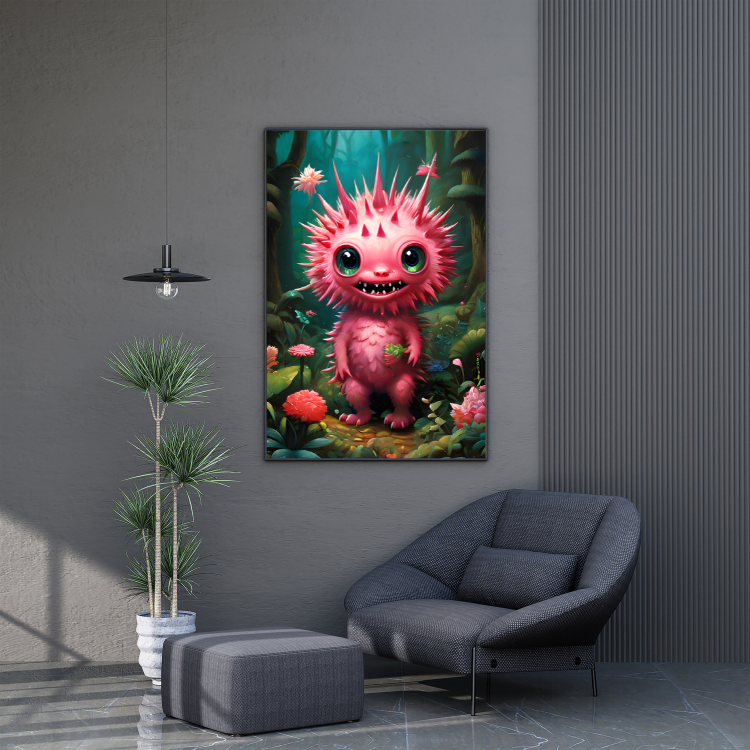 Plakat Różowy Potworek Kompozycja2