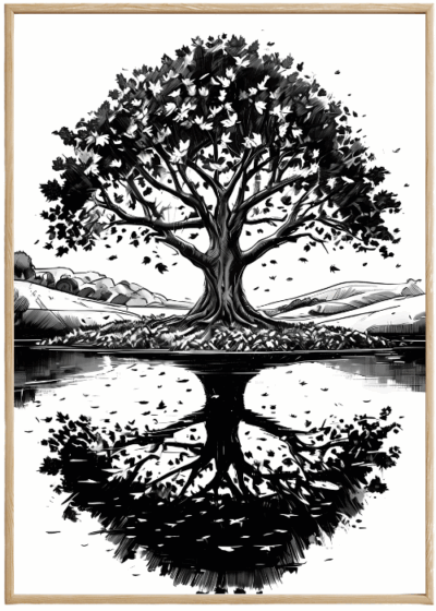 Plakat Drzewo Szkic