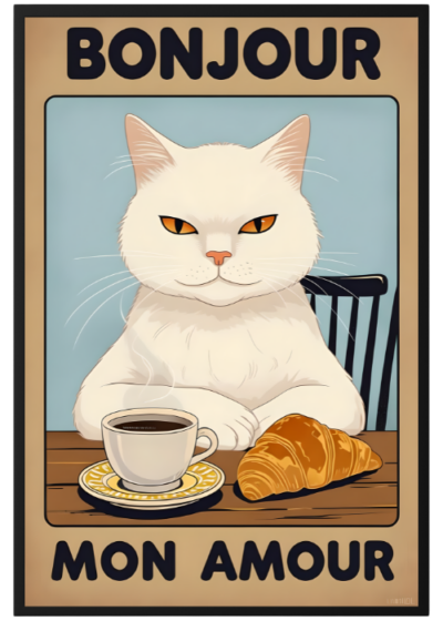 Plakat Kocie Śniadanie