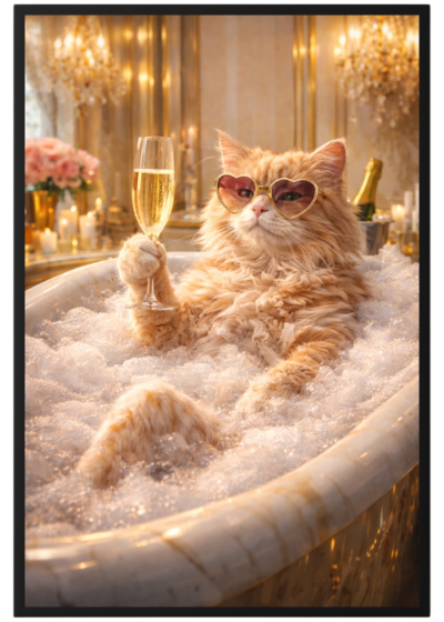Plakat Kicia W Wannie