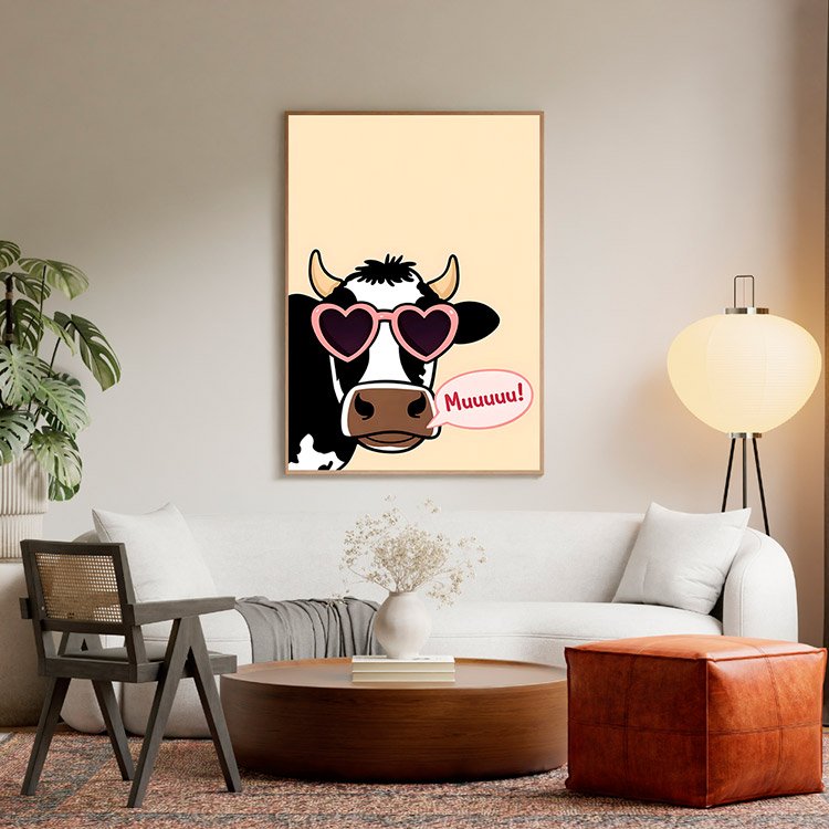 Plakat Krowa W Okularach Kompozycja 5