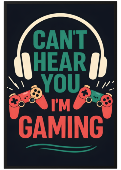 Plakat Can'T Hear You Gaming