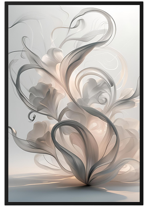 Plakat Abstrakcyjny Kwiat 3D