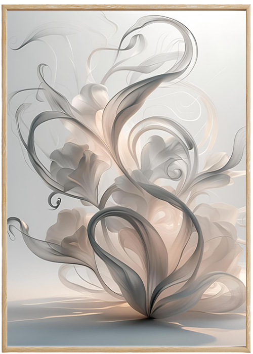 Plakat Abstrakcyjny Kwiat 3D Kompozycja1