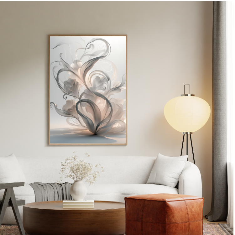 Plakat Abstrakcyjny Kwiat 3D Kompozycja2