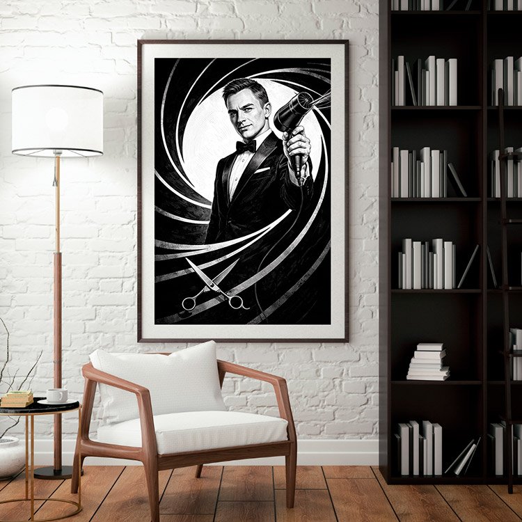 Plakat Agent Fryzjer Kompozycja 3