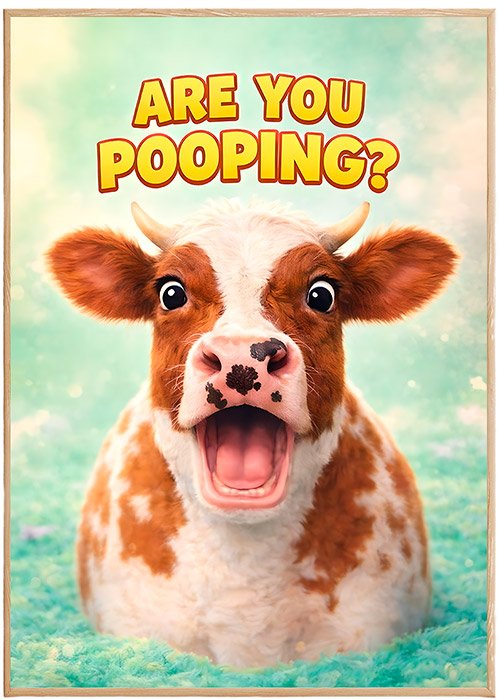 Plakat Cow Funny Kompozycja 1