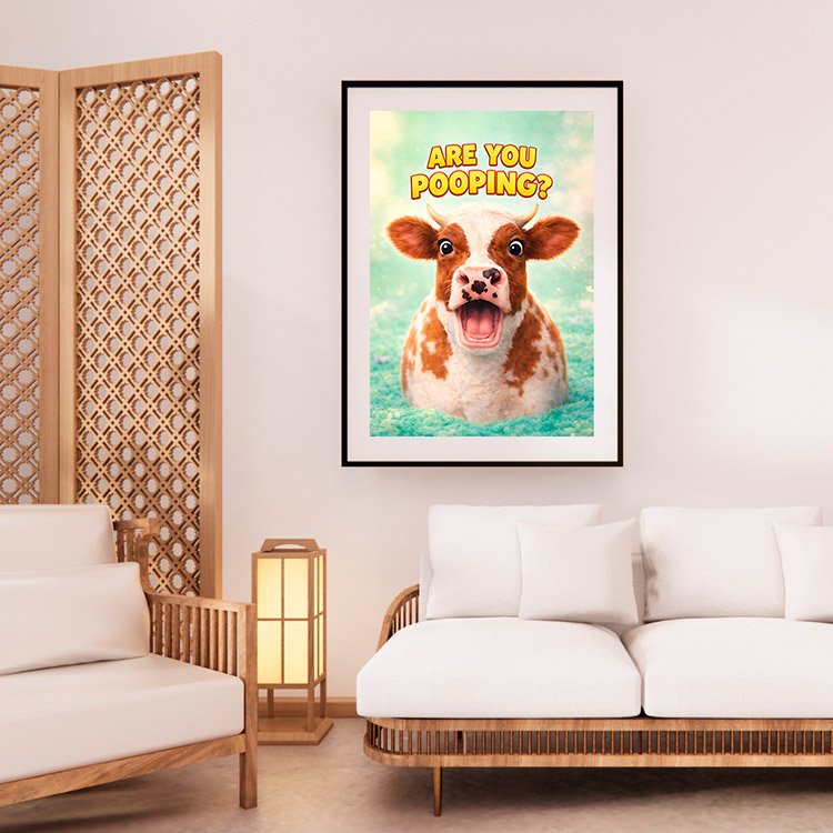 Plakat Cow Funny Kompozycja 2