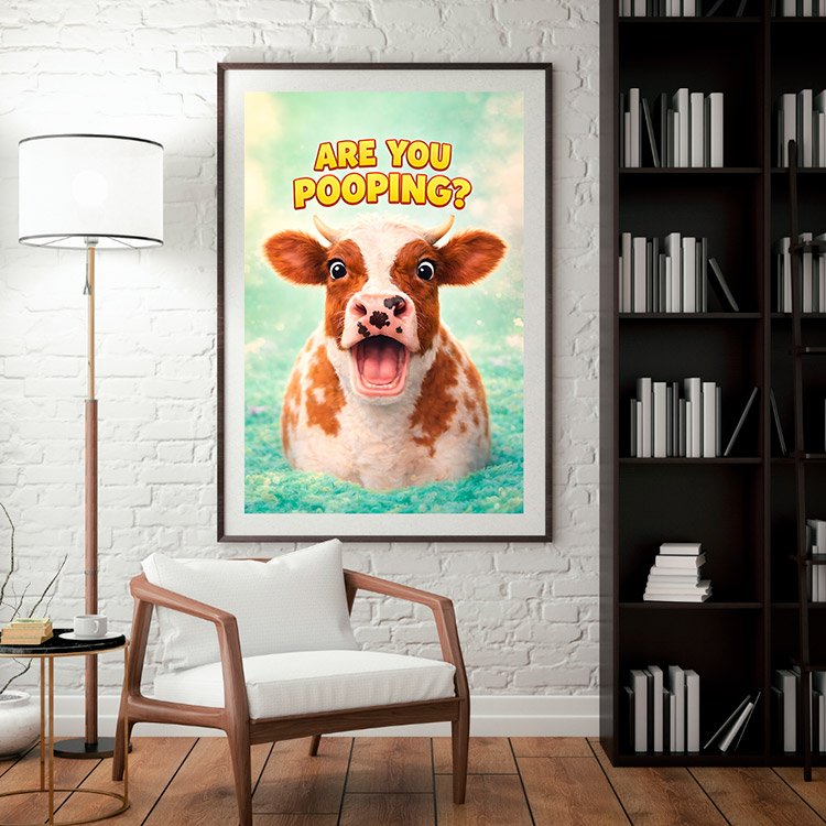 Plakat Cow Funny Kompozycja 3
