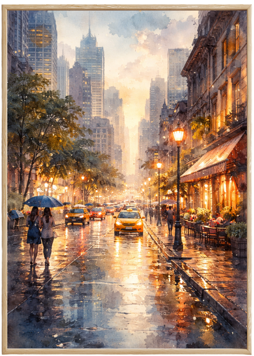 Plakat Deszczowe Miasto