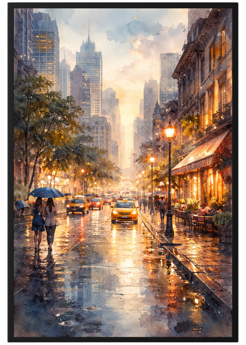 Plakat Deszczowe Miasto Kompozycja1