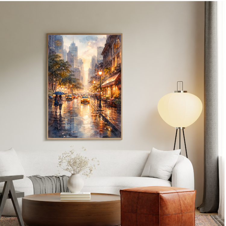 Plakat Deszczowe Miasto Kompozycja2